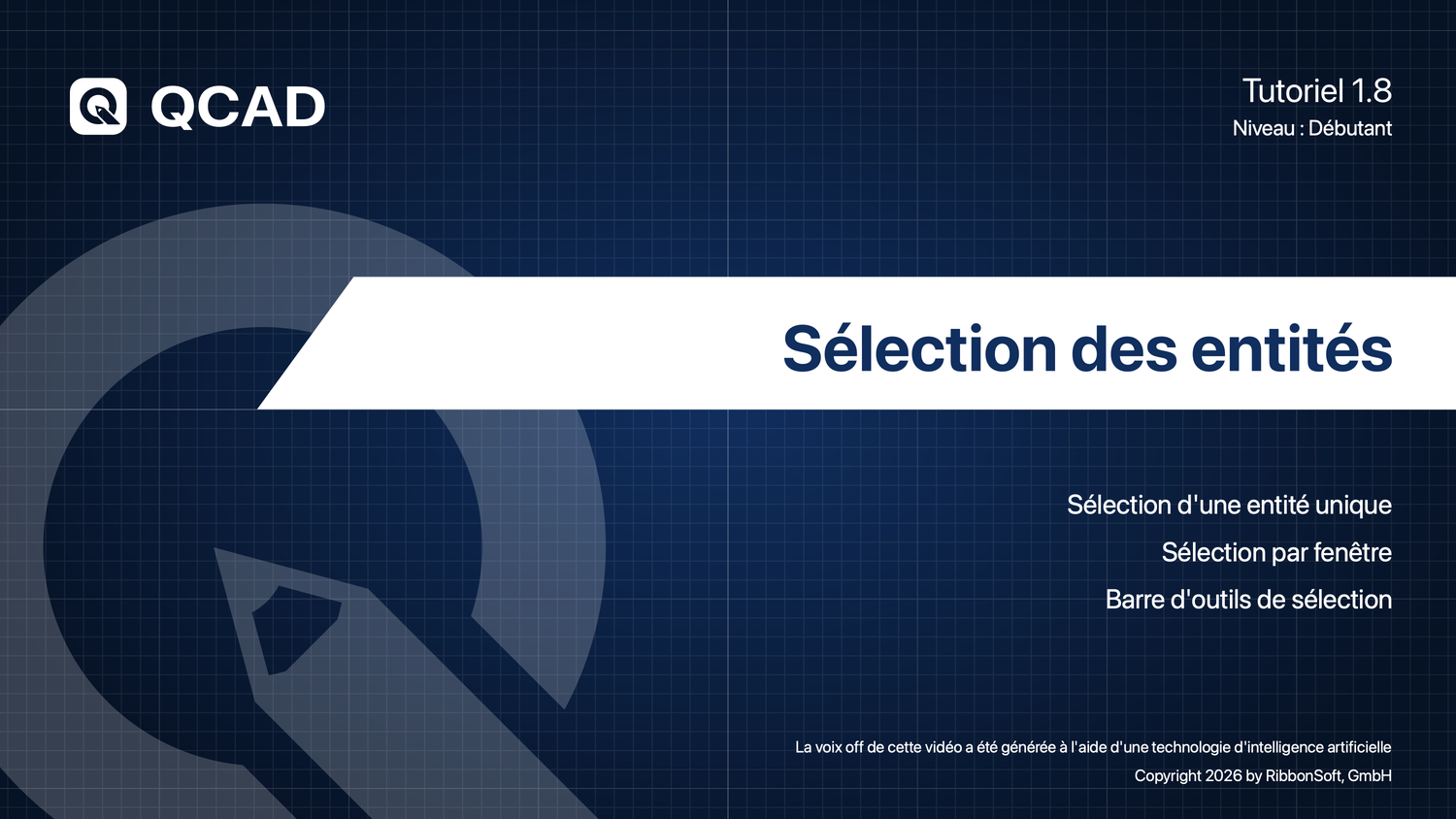 1.8 Sélection des entités