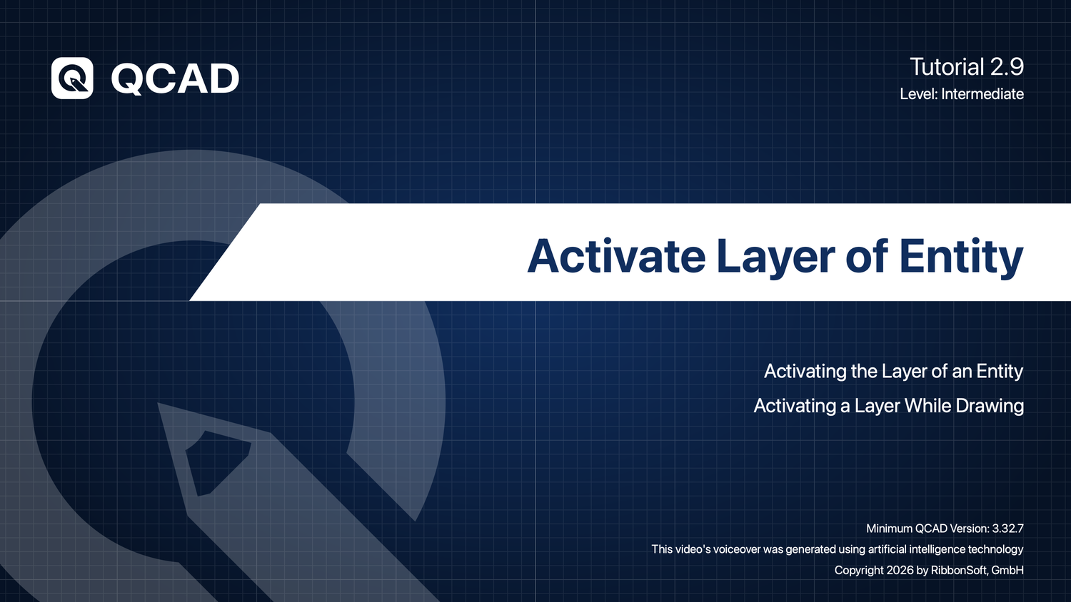 2.9 Activate Layer of Entity