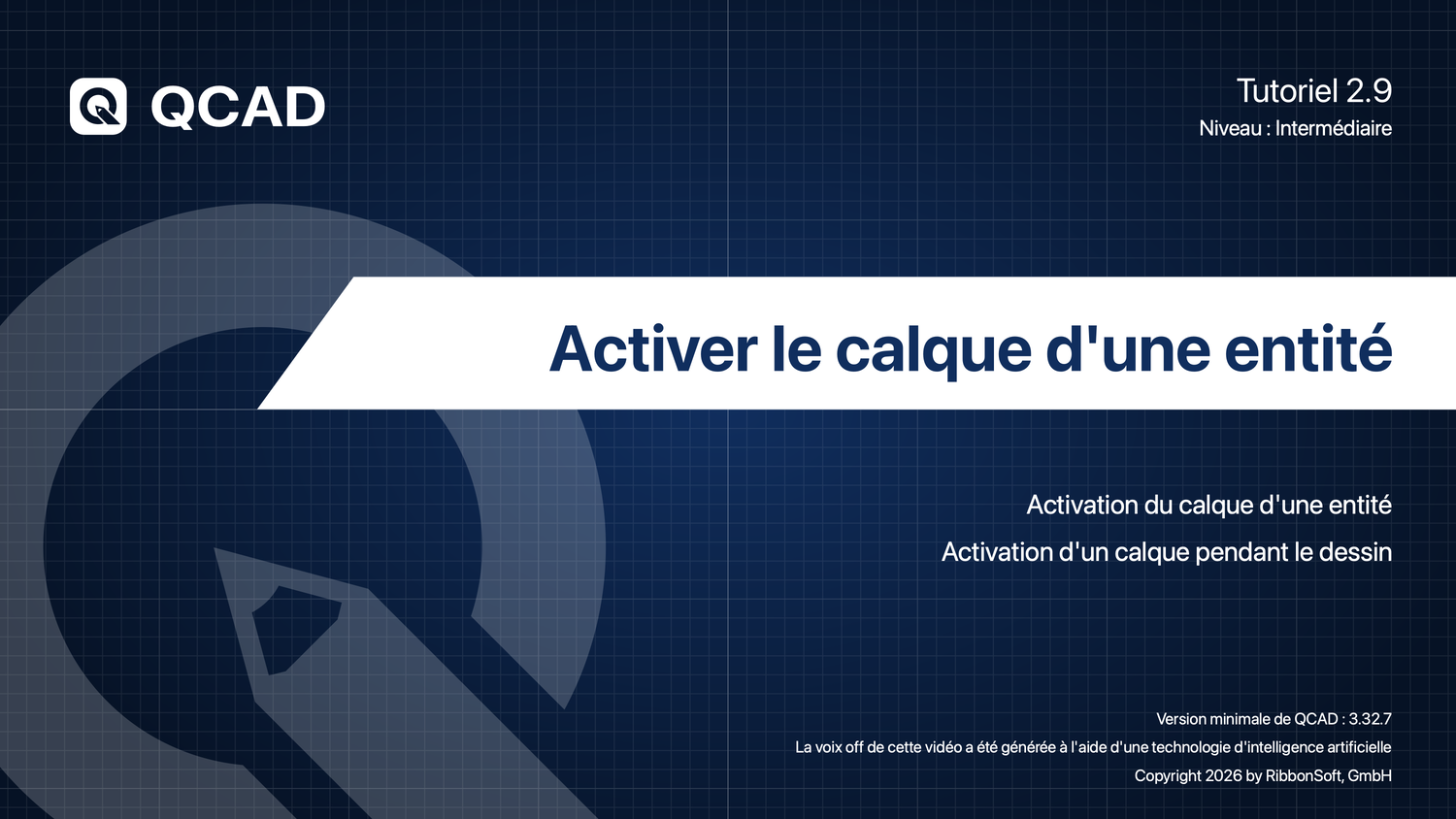 2.9 Activer le calque d'une entité