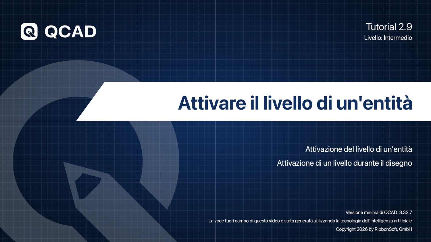 2.9 Attivare il livello di un'entità