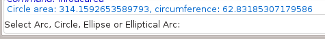 Info is displayed in command line widget
